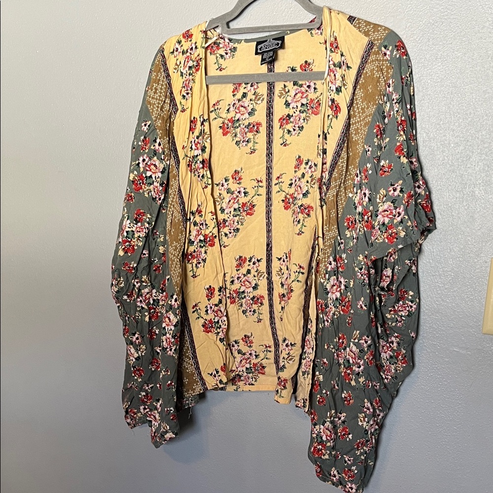 Angie Multicolor Floral Kimono